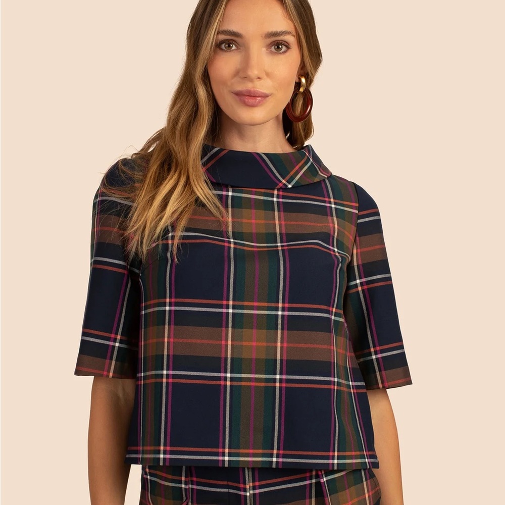 Trina Turk Kailee Top Navy
